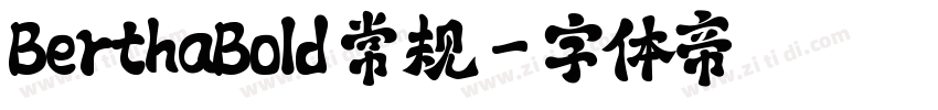 BerthaBold 常规字体转换